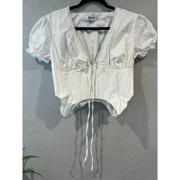 DANIELLE GUIZIO Women's Full Sleeve Corset in Wind Cream, Size L - Picture 2 of 7